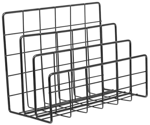 LALAFINA Schreibtisch-mail-organizer Metall-dateisortierer Briefhalter Für Das Büro Stabile Bücherregalhalter Eisengeflecht Büro-schreibtisch-zubehör