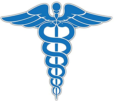 Adesivi 14.6cmx12.7cm Medico Medico Medico Medicina Blu PVC Autoadesivo auto in PVC
