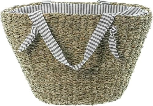 Tasche Stripes, Seegras, Baumwolle Maße: ca. 44 x 18 x 27 cm, GH 40 cm