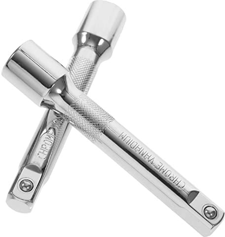 jojofuny 1 Set Albero Della Barra Di Prolunga Estensione A Cricchetto Prolunga Presa Flessibile Prolunga Per Chiave Universale Estensore A Cricchetto Silver Acciaio Al Cromo Vanadio 2 Pz