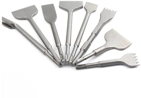MJINA Martello Elettrico, a percussione, piccone Elettrico, Gambo Tondo, scalpello Piatto, piccone dentato a Forma di U, Pala for Fessure in Cemento(73.5-163.5mm)