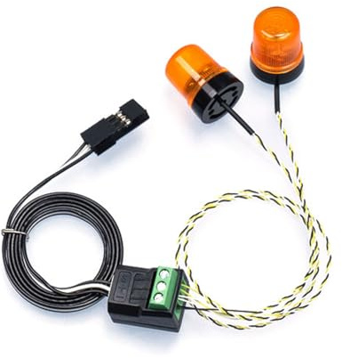 TOUCAN RC HOBBY 1 Paar 5V LED 360 rotierendes Licht Kunststoff warnlampe für 1:14 DIY RC Traktor LKW Modell Bagger Dumper Bulldozer Rc Teile,Kompatibel mit Tamiya