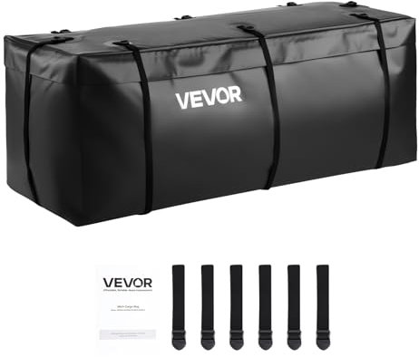 VEVOR Sac de transport pour attelage, PVC 840D imperméable, 0,566 m³, sac de rangement d'attelage robuste pour benne du camion avec 6 sangles renforcées pour la plupart des SUV, camions, fourgonnettes