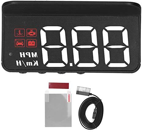 OBD2 HUD, Car Heads-Up Display, Echtzeit Geschwindigkeit, Wassertemperatur, Spannung Alarm, Fahrzeug Dashboard, Rennsport, Tägliches Fahren, Auto 2004+, Innovativ, Sicherheit