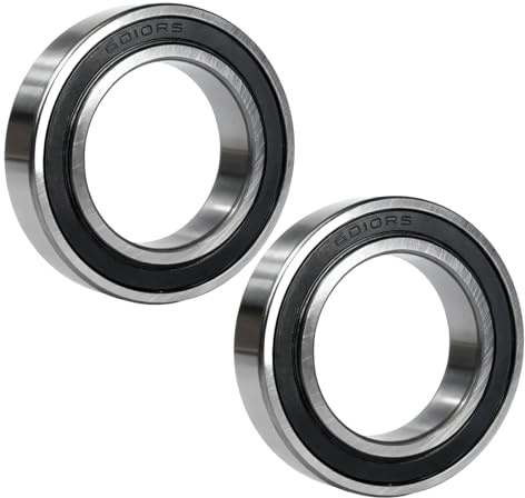 Flewdart 2pcs Kugellager 6010-2rs, rillenkugellager 50 x 80 x 16mm 6010 2rs doppelte Schutzchromlegierung für DIY, Drehbänke, Motoren, 3D-Drucker, Fräsmaschinen (6010RS 2pcs)