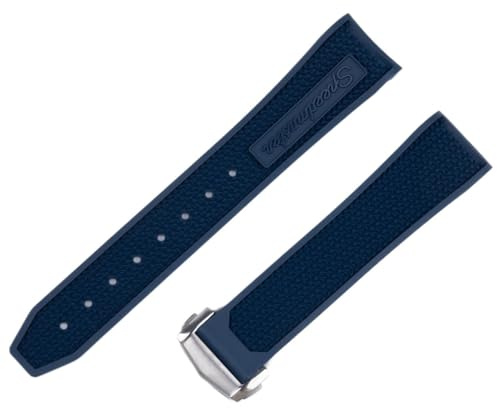 yaponuk Fluorkautschuk-Uhrenarmband für Omega Speedmaster Racing Chronograph Gamma 58 Seamaster 600 Dark Side Moon Ball Uhrenarmband(Blue,20-18mm)