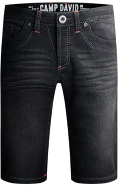Camp David Herren Skater Jeans NI:CK Regular Fit Black Used Jogg, 34