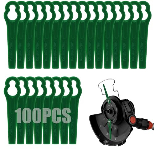 Lot de 100 lames de rechange en plastique robuste pour coupe-bordure, 83 mm | Lames de rechange en plastique pour coupe-bordures Stihl Polycut