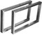 CHYRKA Couchtisch Kufengestell Tischgestell Edelstahl 201 60x30-400 Rahmentisch Tischkufe Tischuntergestell MT (400 mm x 700 mm - 1 Paar)