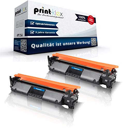 Print-Klex 2x Tonerkartuschen Schwarz, kompatibel für HP LaserJet Pro M102 a, M130 fnwp, M132 a, MFP M130 a uvm., Office Print Serie, 3 Jahre Garantie, je 1.600 Seiten bei 5% Deckung