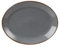 Seasons Range of Rustic Inspired Fine Dining/Casual Tableware by Porcelite (Pack of 6) Storm Grey Oval Plate 30cm x 23cm (12x9) 112131RM