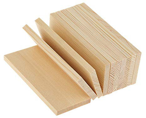 Tenlacum 10 paneles de madera de pino natural para modelar manualidades, suministros de fabricación (20 cm)
