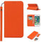 Copmob iPhone 7/8/SE 2020/SE 2022 Case With Card Holder With Strap,Genuine Leather Flip Wallet Case,[3 Slots][Magnetic Closure][RFID-Blocking],Phone Case Cover for iPhone 7/8 - Orange
