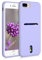 kwmobile Case Compatible with Apple iPhone 7 Plus/iPhone 8 Plus - Soft TPU Phone Cover with Card Holder and Silicone Finish - Light Lavender
