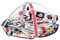 Kinderkraft Spielmatte 4SMART, Kontrastreiche sensorische, Lernmatte, Erlebnismatte, Krabbeldecke, Spieldecke, Verstellbare Spielbügel, mit Ball Spielsachen, von Geburt, Mehrfarbig