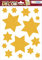 HERMA 15644 Fensterbilder Weihnachten Sterne Gold, 15 Stück, selbstklebend, Kinder Fensteraufkleber, ablösbare Winter Fenstersticker, Glitzer Fensterfolie für Kinderzimmer Dekoration Weihnachtsdeko