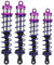 FOLOSAFENAR RC Car Heckstoßdämpfer RC Auto Zubehör Einstellbar mit 2 Stück Heckstoßdämpfer für 1/8 RC Car(Purple)