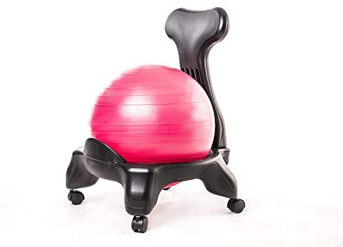 Kikka Active Chair - Sedia Ergonomica con Palla Gonfiabile (Fucsia, Standard)