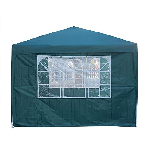 NC Waterproof 2.5x2.5m Pop Up Gazebo Marquee Garden Awning Party Tent Canopy (Green)