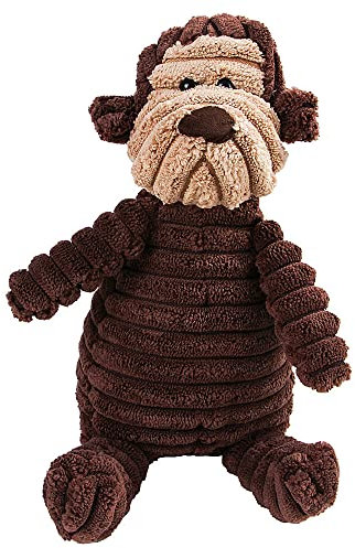 Affe Plüschtier für Hunde, Quietschspielzeug Hund Kuscheltier für Hunde, Hundespielzeug für Welpen Kleine/Mittelgroße Hunde