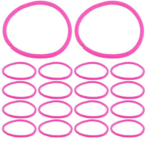 Stoff Haargummi Neon Pink 50 Stücke Nylon Elastische Haarbinder Haar Krawatten Bands ?e Stretch Pferdeschwanzhalter (Fluoreszierender Rosa) Scrunchie Haargummi Pink geflochtener haarreif