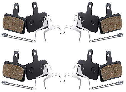 Fahrrad Bremsbeläge, 4 Paar Universal Verschleißfeste Bremsbeläge, Resin Bremsbeläge Fahrrad Scheibenbremse (Schwarz)