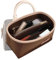 KESOIL Speedy 20 Alma BB Filz-Organizer-Einsatz, Geldbörsen-Organizer-Einsatz für Handtaschen mit Reißverschlusstasche und Tasche in Tasche (Braun, klein)