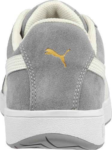 Puma Safety Iconic Suede Low Women's Shoes, Composite Toe, Static Dissipating Safety, Slip Resistant, Grey, Size W8 (640125-08-800)