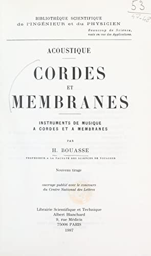 Cordes et membranes: Instruments de musique à cordes et à membranes