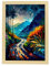 Nacnic Poster Hanna Maui im Ölgemälde Stil. Illustrationen von Denkmälern und Städten im fotografischen Vollfarbstil. Innenarchitektur und Dekoration. A4 mit Leichtholzrahmen.