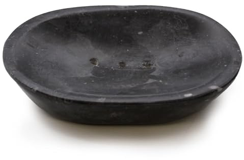 Porte-savon ovale classique en marbre noir