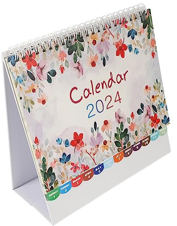 Ciieeo Klappkalender Für Schreibtisch Dekorativer Monatskalender Standkalender Für Täglichen Gebrauch Haushaltskalender Aus Dickem Büro-tischkalender Mit Robuster Spiralbindung