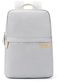 PORRASSO Mochila para Portátil Mujer Daypack Mochila para 16 Inch Portátil con Correa para Equipaje Backpack Viajes Trabajos Impermeable Mochila Gris A