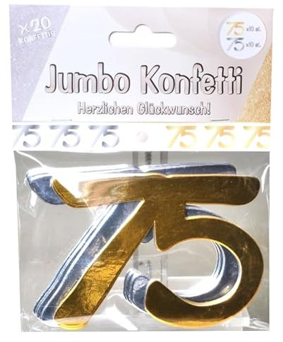 Udo Schmidt Streudeko Zahlen 75 Silber & Gold, ca. 7,5 x 10 cm, 20 St.