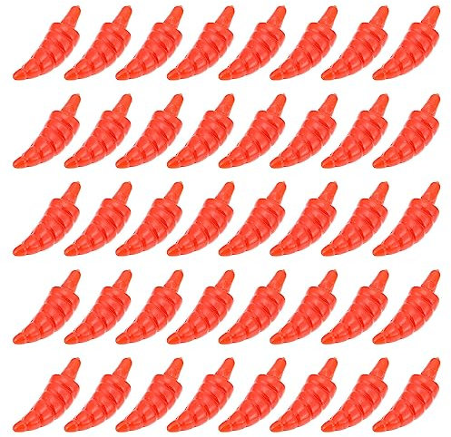 PRETYZOOM Rot Weihnachten Karotten Nase 100 Stück Schneemann Nase Mini Kunststoff Karotten Gefälschte Rote Nase DIY Knöpfe Zum Basteln Weihnachtsmann Puppe Nase Ornament Für Schneebälle
