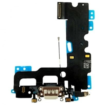 Kompatibler Ladeanschluss für Apple iPhone 7, Mikrophone, Flexkabel, Weiß