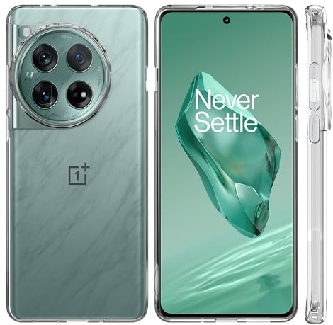 zZjoOoj Hülle für OnePlus 12 Case,Soft Schutzhülle Liquid Silicone Cover,Hochwertiges Silikon Premium TPU Handyhülle für OnePlus 12 -Transparent.
