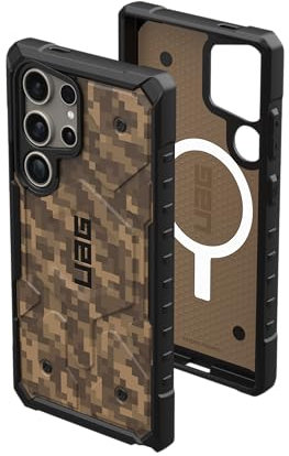 URBAN ARMOR GEAR UAG - Funda Protectora diseñada para Samsung Galaxy S24 Ultra de 6.8 Pulgadas, Pathfinder SE Digi Camo Dark Earth, Carga magnética, Resistente, a Prueba de caídas, Resistente a los