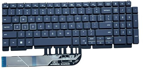 YIJIATech ® Laptop mit integrierter Tastatur und Schraubendreher, US-Layout für Dell G15 5510 5511 5515/G15 5520 5521 5525 Series Game Laptop, Dell G15 5510 5511 5515 (sieben Farben ohne