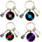 IFUDE 4 Pieces Funny Guitar Record Microphone Note Keyrings Pendant Music Keychain DJ Gift for Guitarists, Singers, Music Lover for Bags, Guitar, Wallets Pendant