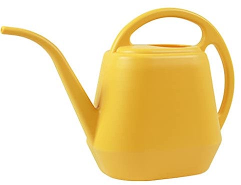 HUIFACAI Annaffiatoio da 4 litri, grande capacità, con beccuccio lungo, per interni ed esterni, giardino, fiori, piante grasse, bonsai, giallo