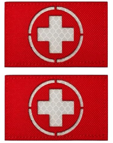 Patches Kreuzabzeichen Ir Infrarot Reflektierend Rotes Kreuz Stoffaufkleber Erste Hilfe Logo Nylon Rucksack Dekorativer Aufkleber