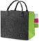 smøla Filztasche - Einkaufstasche groß & faltbar I Shopper Damen Tragetasche - Henkeltasche Markttasche Shopping Bag, Filz Tasche I Anthrazit & Lindgrün