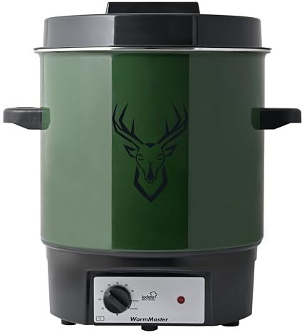 KOCHSTAR K99125035, Stérilisateur de bocaux électrique, Thermostat, 27 litres, Acier Emaillé, Décor Cerf