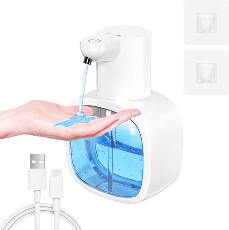Seifenspender Automatisch Etopgo 500ml Seifenspender Wandbefestigung, Elektrischer Seifenspender mit Sensor Infrarot, 4 Einstellbare Stufen, IPX5 Wasserdicht für Bad,Küche, Büro