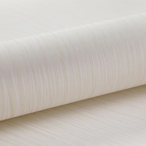 Anttyscar Plain Beige Striped Wallpaper Modern Thick 3D Textured Flocking Embossed Wallpaper for Adults Teenager Kids Bedroom Living Room Hallway Stairs Lounge C