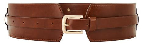 VICTORIA HYDE Ledergürtel Damen Breiter Gürtel Vintage Elastischer Taillengürtel Damengürtel mit goldener Schnalle