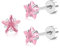 FACOKO Orecchini da donna Orecchini a Bottone in Titanio con Zirconi Rosa a Stella – 5MM – Senza Nickel Ipoallergenici (Stella rosa CZ-5MM)