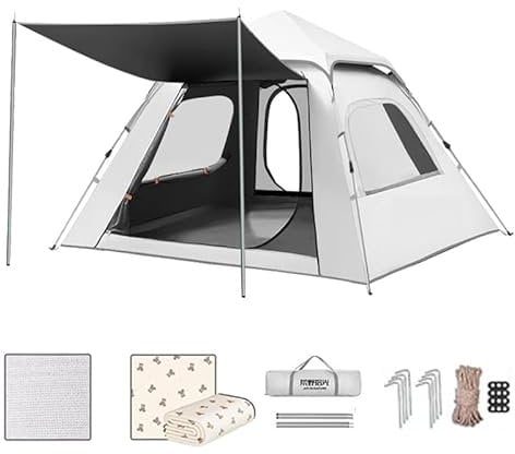 WpTGEX Camping Tent For Nissan Quest 2011-2017, Man Tent With Porch, Deluxe Lightweight Awning, Festival Dome Tent, Pop-Up Car Family Tents Space For A Table And Chairs,210 * 160 * 135