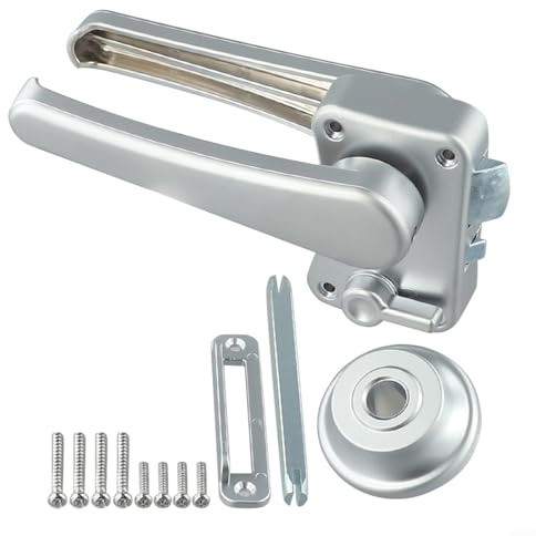 ZiStarlilife Door Lock Zinc Alloy RV Caravan Bathroom Door Lock Chrome Toilet Door Latch Handle Knob for Yacht Caravan Boat Interior Privacy Security 140x85mm